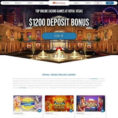 Royal Vegas Casino website preview