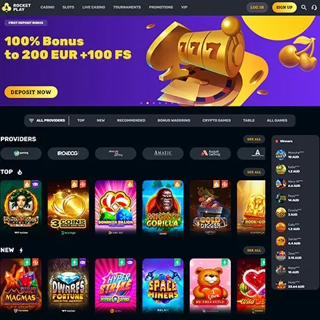 RocketPlay website preview