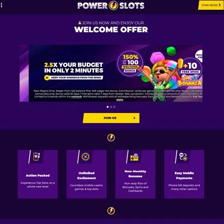 Power Slots website preview