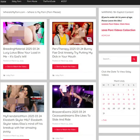 WhereIsMyPorn website preview